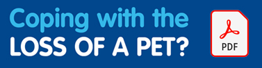 coping with the loss of a pet banner PDF advice button